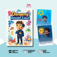 CAROTYLES Sea Animal Fairy Tale Story Book-4 Children 3 Years Old in Indonesian and English