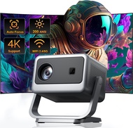 Homex 360°Adjustable Stand Mini Portable Projector 1080P FHD With 5G WiFi and Bluetooth 15000 Lumens