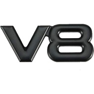 DSYCAR V8 Emblem Car Sticker 3D Metal Adhesive V8 Truck Car Badge Emblem Replacement Accessories (V8
