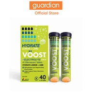 VOOST Hydrate Lemon + Lime Effervescent Electrolyte Supplement 40 tabs
