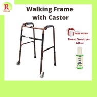 Foldable Walking Frame with Castor Lightweight Aluminum//Leg Supporter