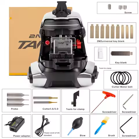 2M2 TANK 2 Pro TANK II Pro CNC Key Machine Add House Keys Mul-T-lock, Dimple, Multi-point Keys with 