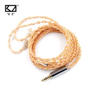 KZ Gold Silver and Copper Mixed Upgrade Cable 2 Pin 3.5mm Plug Headset Wire For KZ ZSX ZAX ZS10 PRO DQ6 ZSN Pro X ASF ASX  AS10 AS12 AS16 CCA CA4 C10 Pro C12 CKX CS16 A10