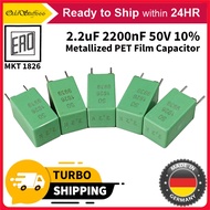 2.2uF 2200nF 50V 10% Metallized PET Film Capacitor