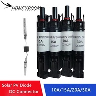 HONEYROOM 1Pcs  Panel Diode Connector, Snap In Locking 10A 15A 20A 30A Photovoltaic Diode Connector,