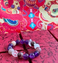 Crystal.EAA 火運新年設計款手串 鐘靈毓秀 摩根石 薔薇輝 紫水晶