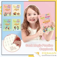 HC Sank Magic Book Practice Copy Book 4 in 1 Bahasa Inggris Arabic Hijriyah Hijaiyah Umur 3 Tahun Keatas Buku Belajar Edukasi Panduan Belajar Menulis Anak TK Buku Belajar Buku Gambar Anak 1 Set Isi 4 Buku + Refill For Preschools