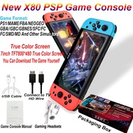 X80 7 inch HD Large Screen Retro Handheld Video Game Console MP5 Game Machine Built-in 20,000 Games 