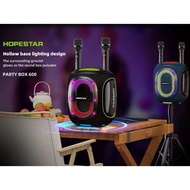 SY-Hopestar Party BOX600 ลำโพงบลูทูธ 300วัตต์ พร้อมไมค์ลอย2อัน ปรับเสียงไมค์ได้ ลำโพง6ดอก มีไฟRGB ปร