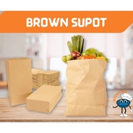 ALL SIZES BROWN SUPOT | BROWN PAPER BAG | PANDESAL  100s