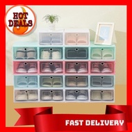 BEST SELLER Stackable Storage Shoes Shoe Box Organizer Shoe Rack Clear Plastic Box Cabinet Penyimpan Rak Kasut