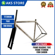 Frame Sepeda Roadbike XLR8 Stalker 700C Titanium Fork Carbon Rim Brake