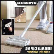 DESSINO 【19/24cm】Long Pole Sticky Roller Mop Dust Sticky Remover Sticky Lint Roller for Dust Hair Pe