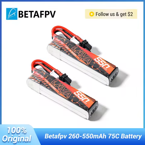 BETAFPV LAVA 2S 450 550mAh 75C Battery XT30 Plug for FPV Racing Drone Airplanes