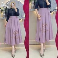 Ayucitra aqila woolpeach skirt pleated skirt flare skirt korean style bottoms contemporary women's c
