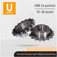 Sprocket 45 Steel Sprocket 4 Points/08B Chain Gear (7203)