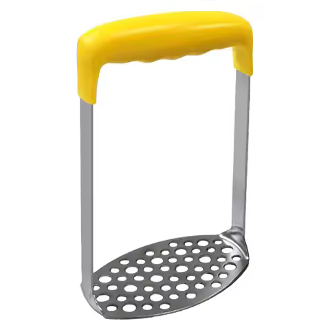1Pcs Stainless Steel Potato Masher Simple Design Safe Handheld Kitchen Presser Manual Potato Crusher