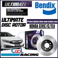 Bendix Ultimate+ Front And Rear Set Disc Rotor - Honda Civic FC/TEA 2016 BR2540 ULT+ BR2541 ULT+