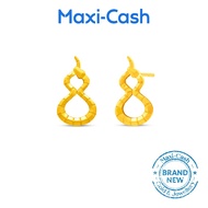 Infinity Serpent Earrings in 999 Gold