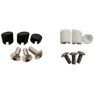 2Set Scooter Rear Back Fender Screw Rubber Cap Screw Plug Cover for XIAOMI M365 Electric Scooter Parts, Black &amp; White