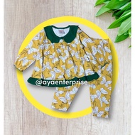 A99 | BABY GIRL JBEANS LONG-SLEEVE FLORAL BUTTON'S DOWN PAJAMA | VIETNAM MADE (3T - 8T) B