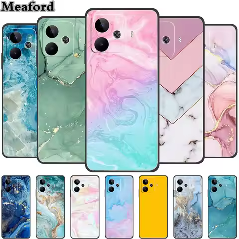 Case For vivo iQOO Z9 Turbo Marble TPU Soft Silicone Back Cover For iQOOZ9 Turbo V2352A Phone Cases 