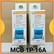 MCB 1P 16A SZC45a mcb 1phase c16 original SZMR