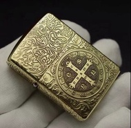 全新有盒Zippo煤油打火機 康斯坦丁 純銅盔甲機