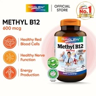 HOLISTIC WAY Vitamin B12 METHYL B12 600 Mcg [90 Tablets] VEGAN Vegetarian HALAL Natural