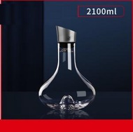 冰山醒酒器水晶玻璃歐式酒瓶 酒樽 飲料瓶 飲料儲存瓶空瓶（F款鋼蓋瀑布醒酒器-【2個裝】）#M057033463