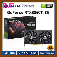 EUJTT Soyo ใหม่ Nvidia GeForce RTX3060Ti 8G กราฟิกการ์ด GDDR6 วิดีโอหน่วยความจําเกมการ์ด PCIEx16 4.0 256Bit Hdmi เดสก์ท็อปคอมพิวเตอร์การ์ด HTRTR