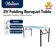 3V 2' x 6' Meja Lipat / Foldable Table / Folding Banquet Table / Catering Table / Office Table with 