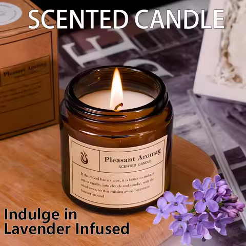 1pc Lavender Scented decorative candle, smokeless aromatic, cake candle fireworks room coconut wax h