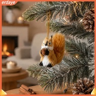 EYD- Plush Squirrel Hanging Ornament – Cute Artificial Fur Figurine for Christmas Tree Car Rearview 