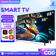 Smart TV 65 Inch TV 4k Android TV 55 Inch Android 12.0 EXPOSE LED Television