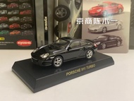 1: 64 Jingshang Porsche 911 Turbo Black 996 Generation Wave Alloy Car Model