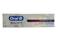 ยาสีฟัน Oral-B 3D White Luxe สูตร GLAMOROUS WHITE ขนาด 90กรัม 1กล่อง Expiry: 12/2026