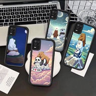 We-Bare-Bear hp Clear Plating Casing for OPPO Reno Find Narzo 20A A31 A91 N53 A74 4 X3 5i 6i N63 10 