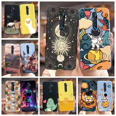 For Oppo Reno 2 Case Reno 2F 2Z Cute Fashion Cartoon Cover Soft Silicone Phone Cases For Oppo Reno2 