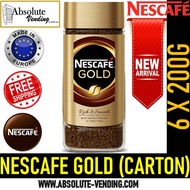 NESTLE Nescafe Gold 200G X 6 (GLASS) - FREE DELIVERY within 3 working days!
