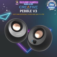 Creative Pebble V3 Minimalistic 2.0 USB-C Desktop Speakers with USB Audio, Clear Dialog Enhancement,