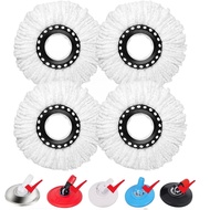 4 Pack Spin Mop Replacement Head for 360° Spin Mop System, Standard Size Round Shape Mop Head Replac