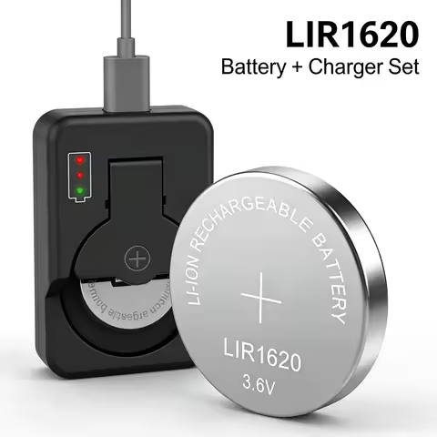 LIR1620 Rechargeable 3.6V Lithium Coin Battery Long-Lasting Power Direct Replacement for CR1620 for 