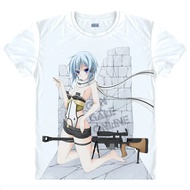 717 Anime SAO GGO Sword Art Online Asada Shino Sinon Cool T-Shirt Tee Summer Short Sleeve Tops moY