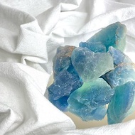 藍螢石 原礦 100g 天然原礦 藍綠色 水藍色擴香石 魚缸石