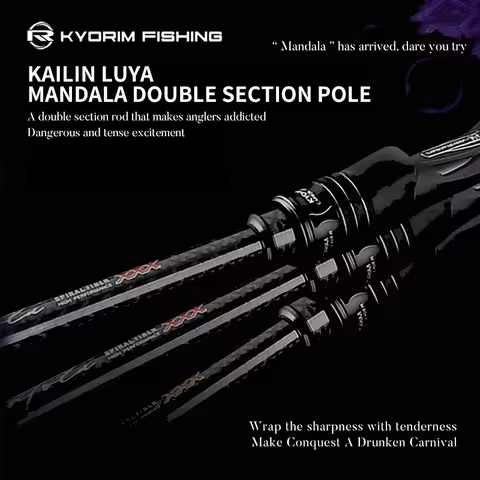 Kyorim Mantola BASS ROD TORAYCAR CARBON Fiber FUJI SIC Guide,Casting Spinning Reel Seat ,2 Sections