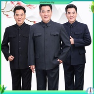 Elderly Chinese Mountain Clothes Men Spring Autumn Thin Style Chinese Mountain Clothes Middle-aged E