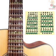 AVUKA Guitar Note Sticker Learning Portable Fingerboard Stickers Musical Scale Electric Guitar Begin