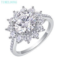 925 Sterling Silver 3EX VVS1 D Color Round Cut 3CT Real Moissanite Engagement Ring Women Jewelry Gif