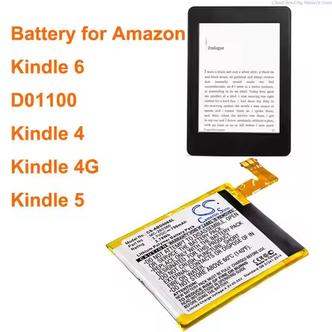 Cameron Sino 750mAh Battery MC-265360, S2011-001-S for Amazon D01100, Kindle 4, Kindle 4G, Kindle 5,